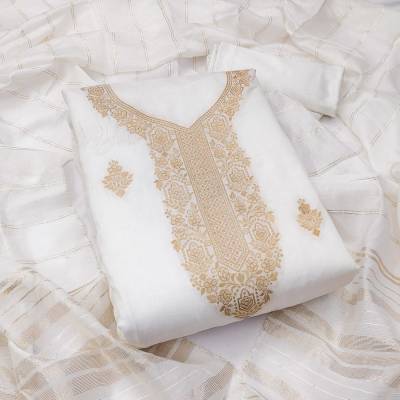 RN VOL 14 BY RN DESIGNER DYEABLE BANARSI ZEQUARD SALWAR SUIT WHOLESALER IN INDIA